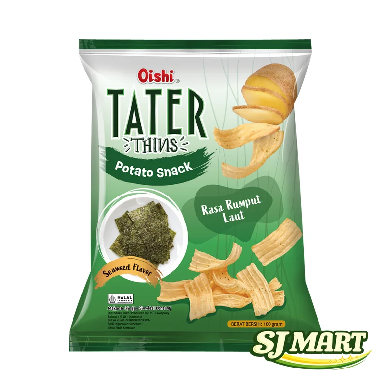 Oishi Tater Thins Seaweed 100Gr