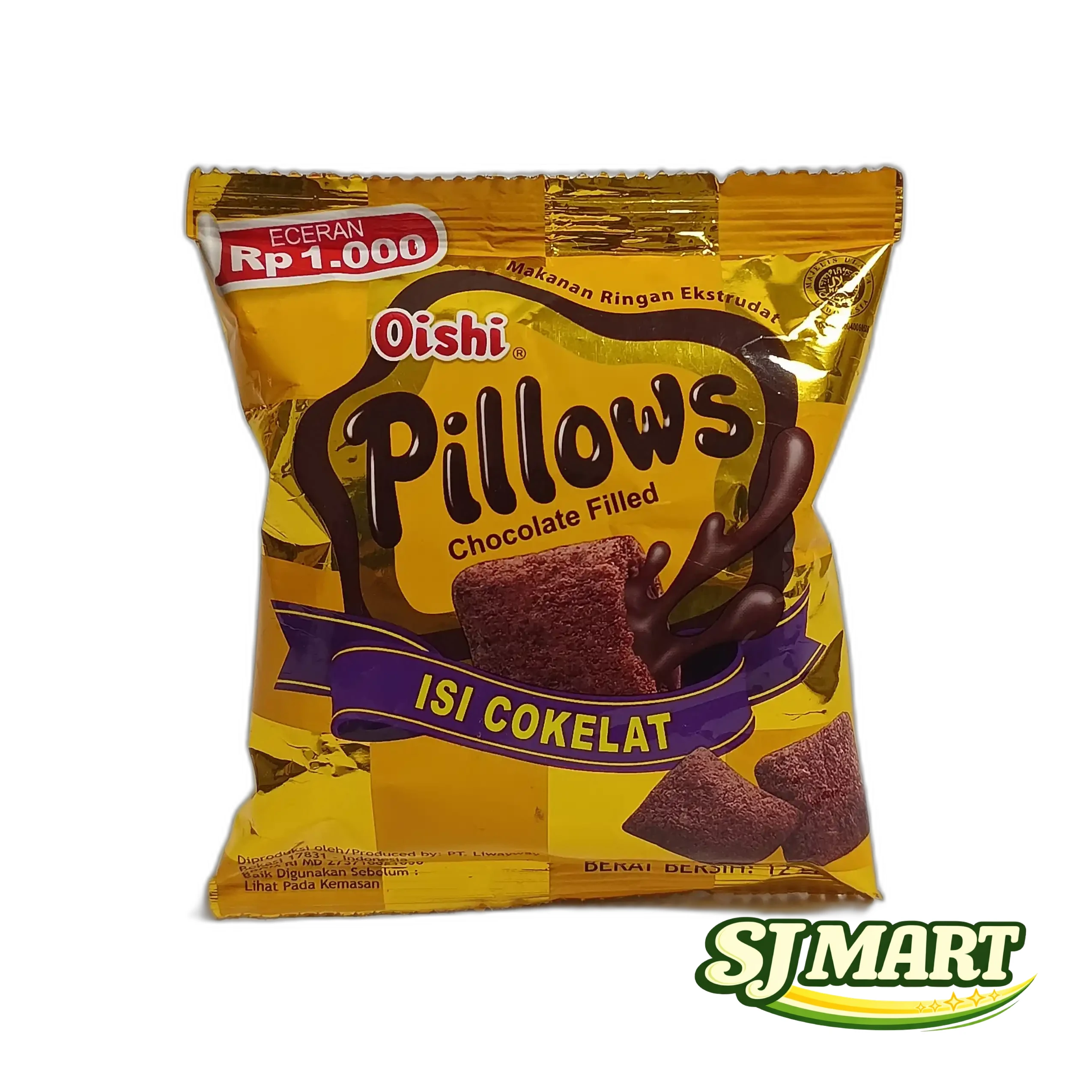 OISHI PILLOWS COKLAT 12GR