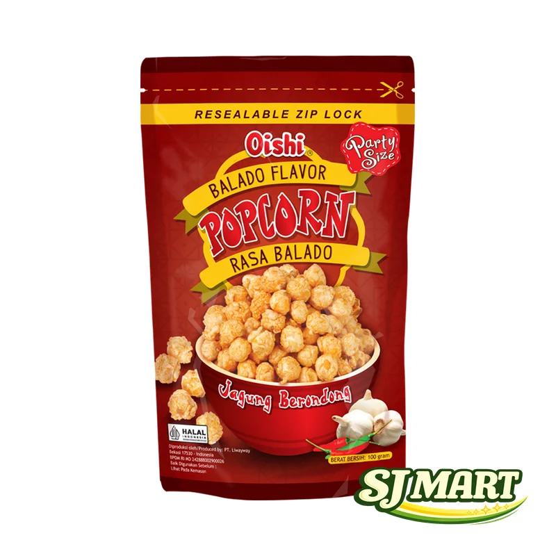Oishi Popcorn Balado 100 Gr